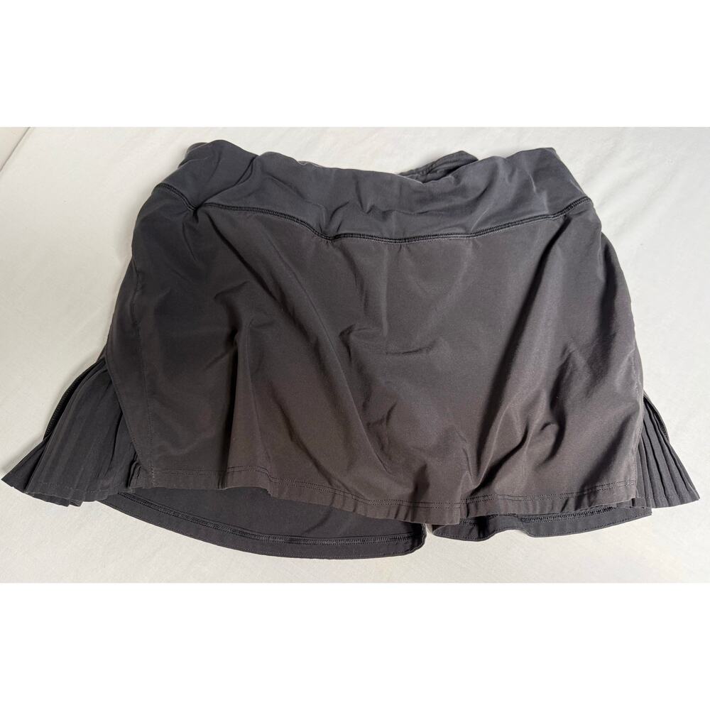 Lululemon Play Off The Pleats Skirt Skort Black Tennis Golf Women's SIZE 10